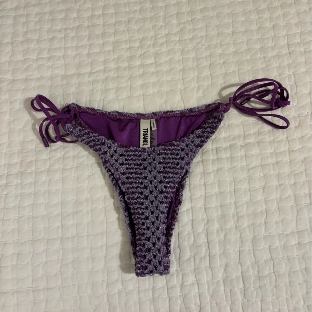 triangl swimwear Purple Crochet Two-Piece Bikini
